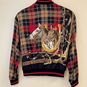 Vintage Plaid Ali Miles Equestrian Jacket Size 4 Petite